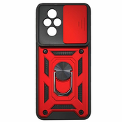 MaxMobile maskica za Honor 200 ANTI-SHOCK WITH RING crvena