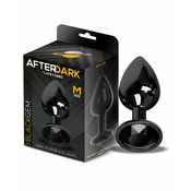 AfterDark Blackgem Metalic Butt Plug with Black Jewel Size M