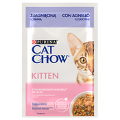 Ekonomicno pakiranje Cat Chow 52 x 85 g – Kitten janjetina i tikvica
