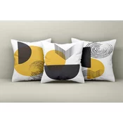 Aberto Design Set dekorativnih jastucnica Asr_plw25-20, 43x43 cm, 3 komada, Šarena