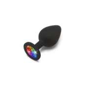 Rainbow Booty Jewel M - analni plug, 8 x 3,5 cm