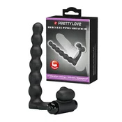Vibrirajuci prsten Pretty Love Hercules Penis Sheath III, 15.3cm, Crni