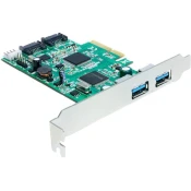 Delock Delock 2 vhodna USB 3.0 zunanji / 2 vhodna interna SATA  PCI Express kartica