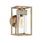Moretti Luce Zunanja stenska svetilka Cubic 3372 medeninasta antika/čista - Vintage - starinska medenina, prozorna