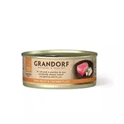 Grandorf Cat konzerva za macke Grain Free - Fileti Tune & Pilece grudi 70g