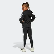 ADIDAS SPORTSWEAR Odjeca za vježbanje SEASONAL ESSENTIALS TIBERIO 3 STRIPES FLEECE LEGGINGS siva / crna / bijela