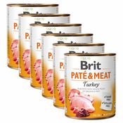 Konzerva Brit Paté & Meat Turkey 6x800 g