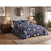Posteljina od mikrovlakana DENIM BIRDS plava Dimenzije posteljine: 2 kom 70 x 90 cm | 200 x 220 cm