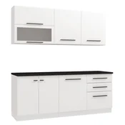Homestyle4U Kuhinjska omarica, 200x85x60 cm, bela