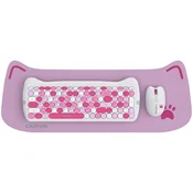 CANYON HSET-W6 EN/AD Keyboard+Mouse Kitty Edition AAA+?? Wireless Pink