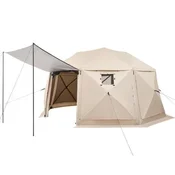 VEVOR Paviljoniekraan Telk 13-küljeline sfääriline 457x457x226 m beež