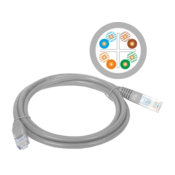 Patch kabel U/UTP kategorije 6 PVC 7,0 m siv ALANTEC