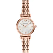 Emporio Armani Analogna ura GIANNI rožnato zlata / biserno bela