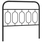 Vidaxl Kovinsko nadomestno vzglavje črno 100 cm
