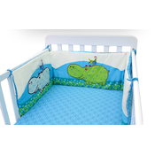 Zaštita za dječji krevetić Sateen Hippo toTs smarTrike Vodenkonj plava 100 % pamuk s izgledom satena od 0 mjeseci