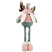 ENA Novogodišnja figura Irvas 60x28cm 24EN403/ roze/zelena