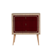 Hanah Home Komoda Trio-621, 80x90x40 cm, Bordo