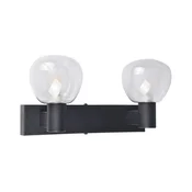 Kupatilsko zidno svetlo POLA 2xG9/5W/230V IP44 crno/prozirno