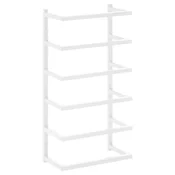 Vidaxl Stojalo za brisače belo 24x12x48 cm jeklo