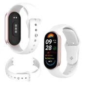 Silikonski pašček za Xiaomi Mi Band 8 9 10, bel