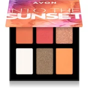 Avon 6 In 1 paleta senčil za oči odtenek 001 Into The Sunset 10,2 g