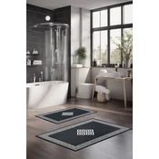 Lessentiel Maison Set Podloga za kupatilo CT-5074, Antracit-beli