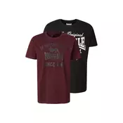 LONSDALE Majica Torbay  oliva / bordo / črna / bela