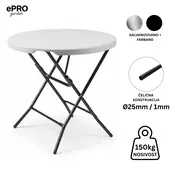 ePRO sklopivi baštenski sto O80 74cm, metal-plastika