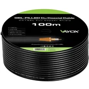 Vayox CC1-100GEL koaksialni kabel 1,02 Cu + 32x0,12 mm Cu črne barve 100 m