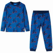 vidaXL Djecja pidžama s dugim rukavima petrol plava boja 104