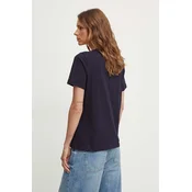 Tommy Hilfiger Majica Script WW0WW43459 Mornarsko modra Regular Fit