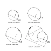 Ogledalo TO 150 BL-LED, SW, S (ALEXIS, GRACIE) 546510