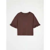 Sinsay - Pamucna bluza sa karnerima - braon