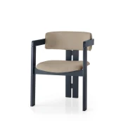 Hanah Home Trpezarijska stolica CO 58x76x49cm Crno-Krem