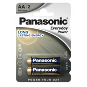 Panasonic baterije LR6EPS/2BP-AA Alkalne Everyday 2 komada