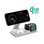 MISURA MH11 Pro 3-v-1 Zložljiva Brezžična Polnilna Postaja - WHITE