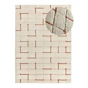 Opečnato oranžno-kremno bela preproga 60x120 cm Brenda – Universal