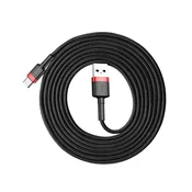 BASEUS CAFULE podatkovni kabel (USB - Type-C, 2A, 20W, PD brzo punjenje 3.0, 200 cm, u obliku vezica) CRNA CATKLF-C91