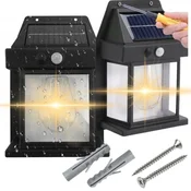 Solarna LED stenska svetilka s senzorjem gibanja v mraku, stenska