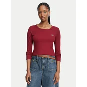 Tommy Hilfiger Bluza UW0UW06066 Bordo rdeča Slim Fit