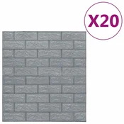 Vidaxl 3D tapete opeke samolepilne 20 kosov antracitne