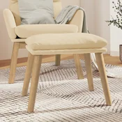 Tabure krem bijeli 45x29,5x35 cm baršunasti