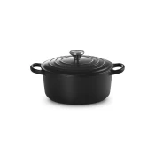 Litoželezni lonec Le Creuset Signature, okrogel, 3,3 L, črn