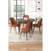 Hanah Home Set Trpezarijski sto i 4 stolice, Terakota