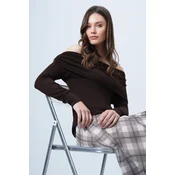 Trend Alacati Stili Ženska bluza Alc-X14557, Smeda