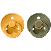 BIBS Colour Natural Rubber 1 duda Honey Bee/Olive 2 kos