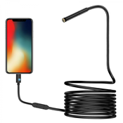 K&F Industrijski endoskop Inšpekcijska kamera Borescope, 8 LED luči za iPhone, 8 mm - 1 m