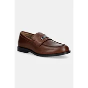 Calvin Klein mokasini moški usnjeni ESS RUBBER LOAFER HW PLAQ VA LTH