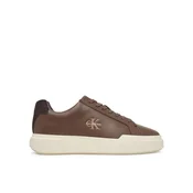 Calvin Klein Superge Chunky Cupsole Laceup Croc Bt HM0HM02298 Temno rjava