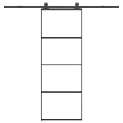 Klizna vrata s priborom 76 x 205 cm od ESG stakla i aluminija